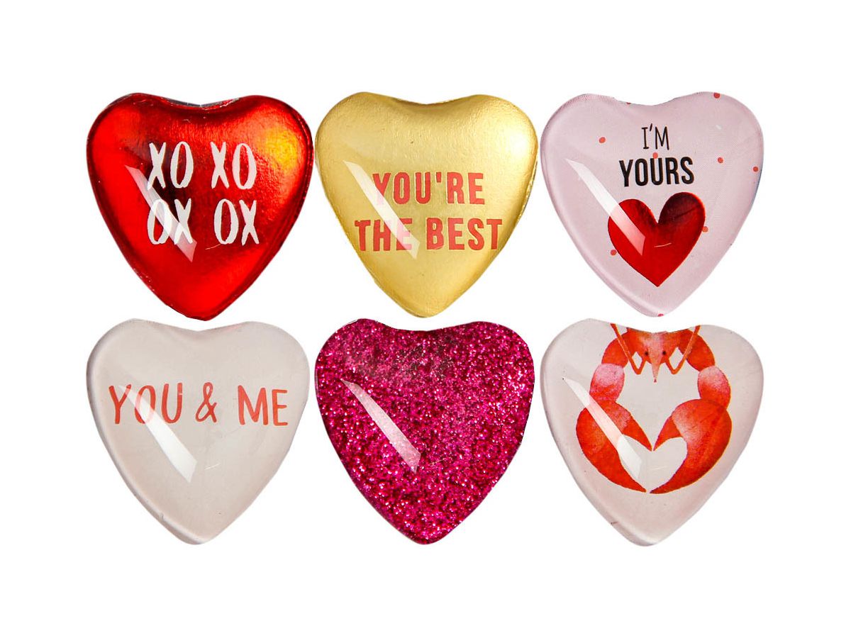 I AM CREATIVE Aimant Coeur Let`s Organize 4035.5 Verre, 0.9x3.3x3.2cm 6 pcs. (7611983215478)
