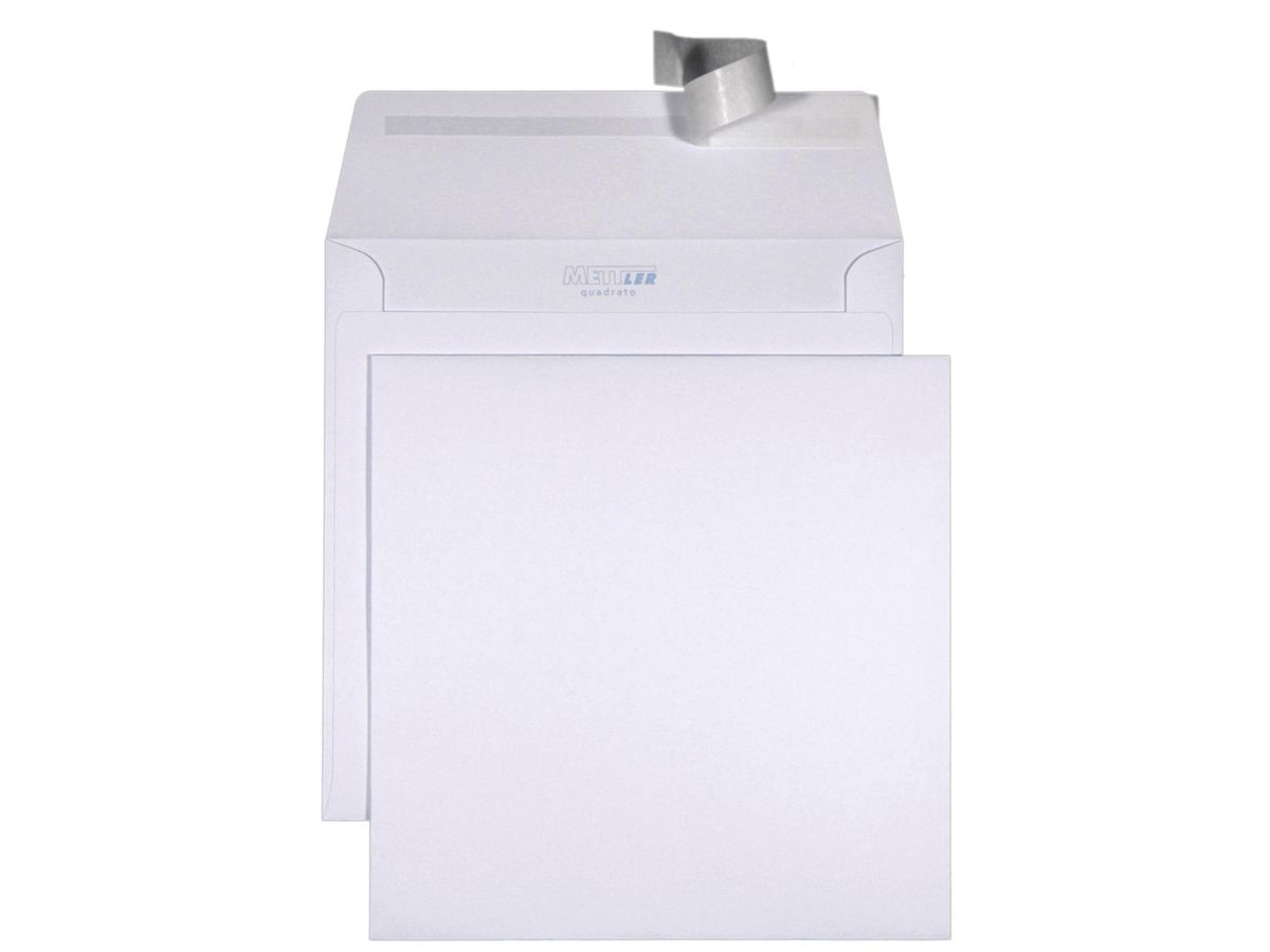 METTLER Enveloppe s. fenêtre 175x175mm 8066-175-175 120g, ultra blanc 500 pcs. (7640126061764)