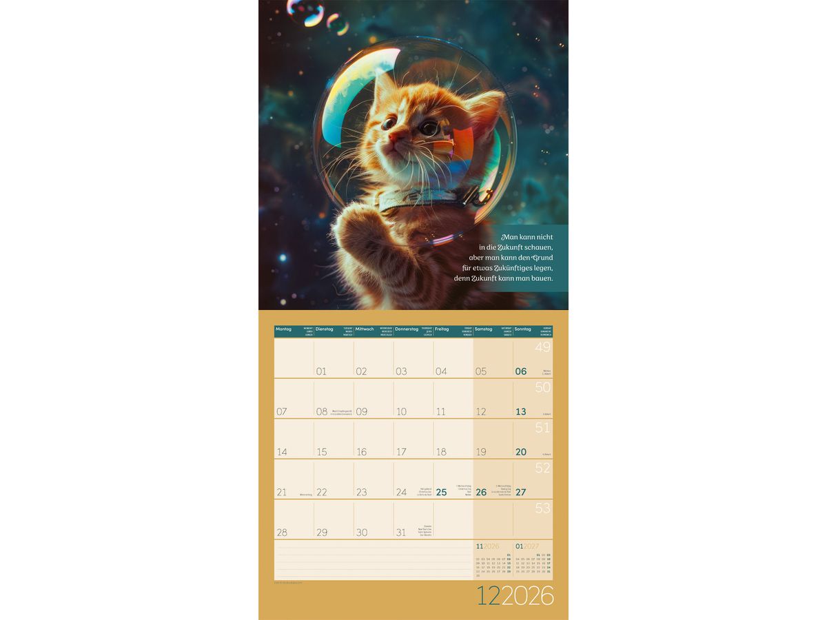 ACKERMANN Bildkalender 2026 4633 Alles wird gut ML 30x30cm (9783838446332)