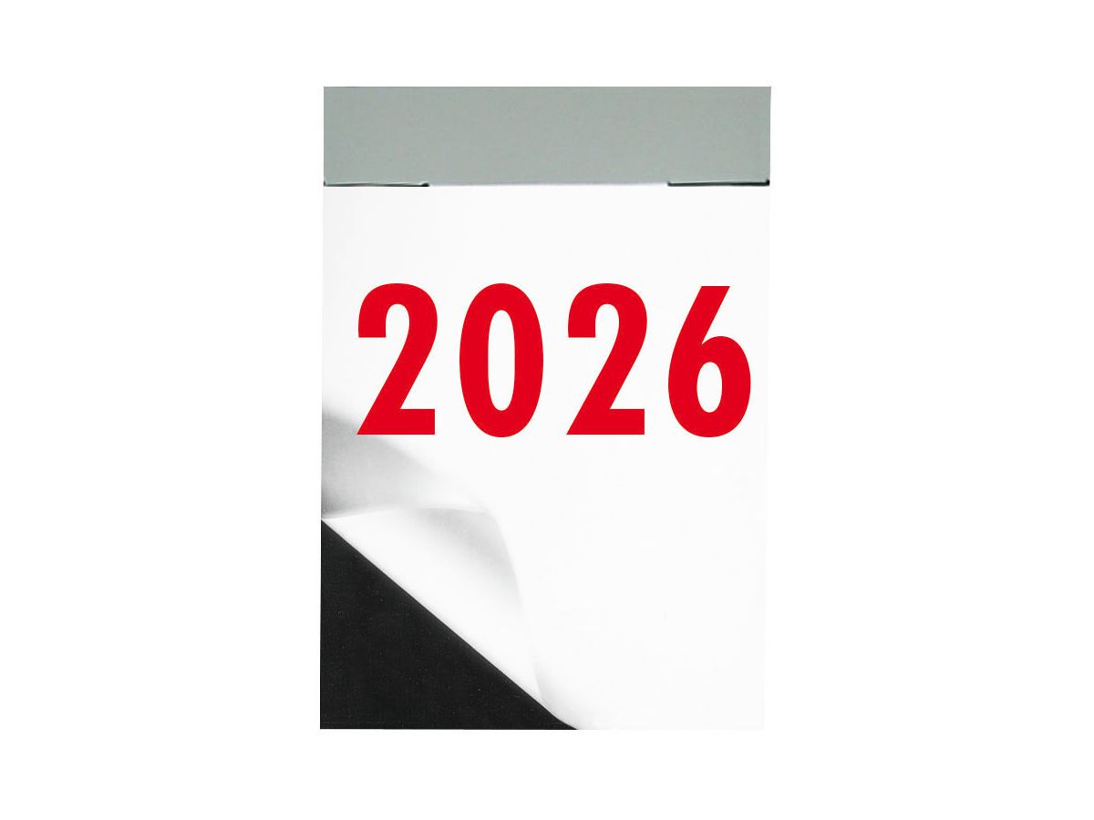 BIELLA Blocco a strappo Nr.2 2026 889002000026U 1G/1P n./rosso TE/FR 4x5.9cm (7611365527922)