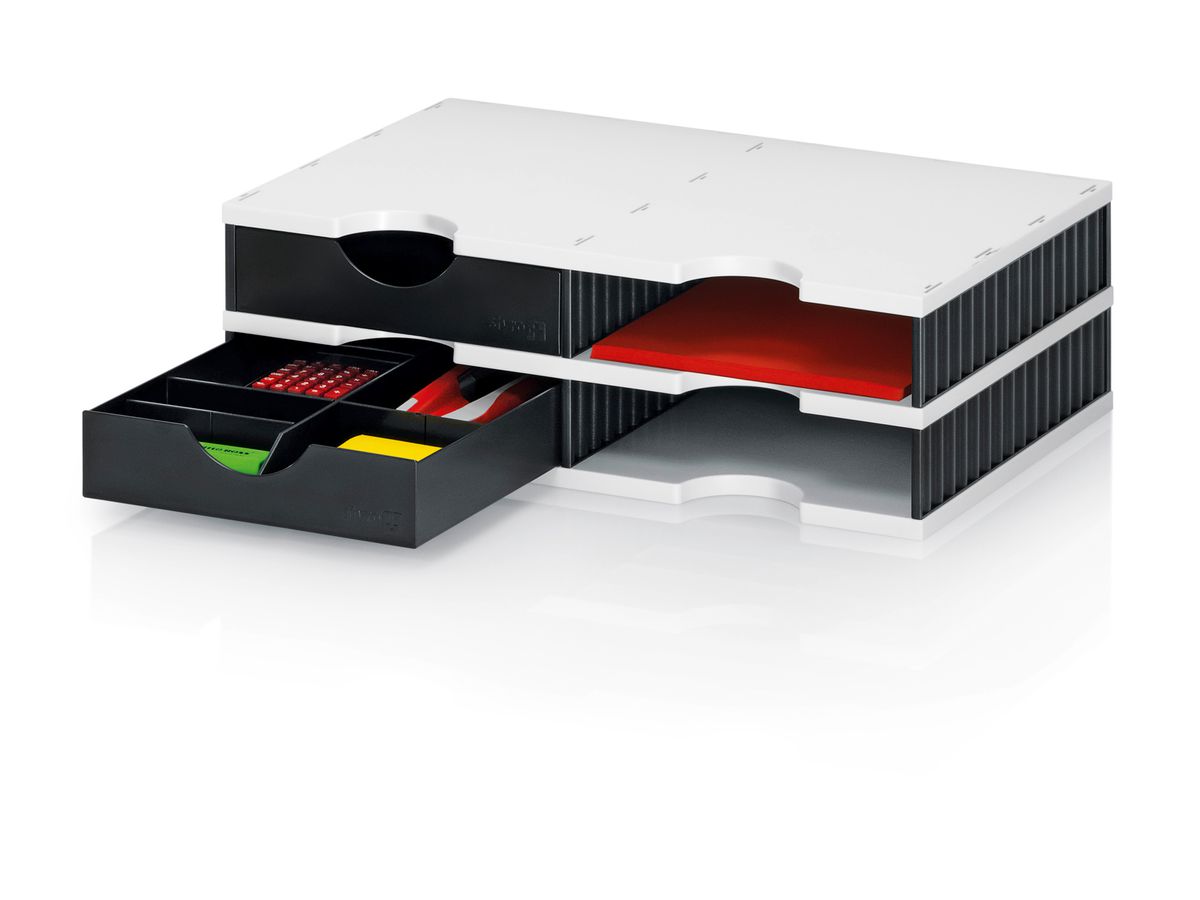 STYRO Sistema arch. styrodoc duo 268-0202.989 grigio/nero 2 scomp./2 cass. (7612176081368)