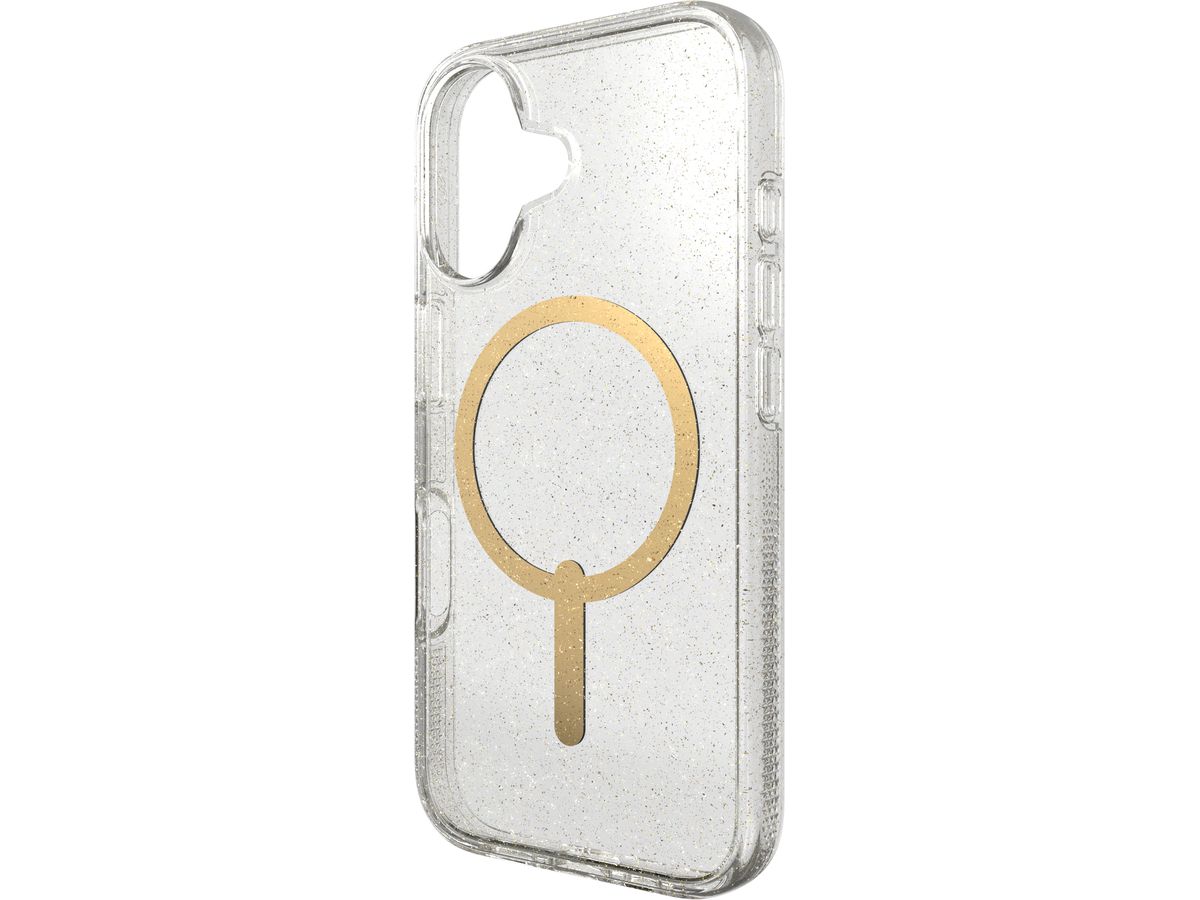 ZAGG Milan Cases Snap Apple 702315126 iPhone 16,Gold Glitter (0840390319623)
