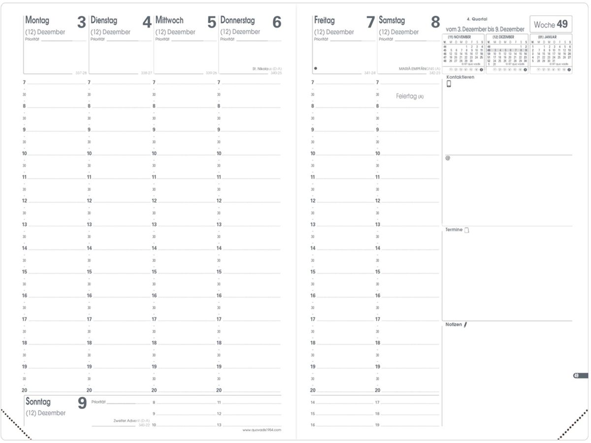 QUO-VADIS Recharge+ Minister 2026 015016Q 1S/2P Impala/Soho DE 16x24cm (3371010122837)
