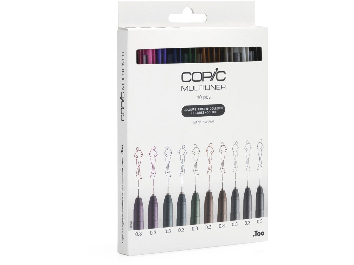 COPIC Multiliner 0.3mm 22075620 Color Set, 10 pz. (4013695264912)