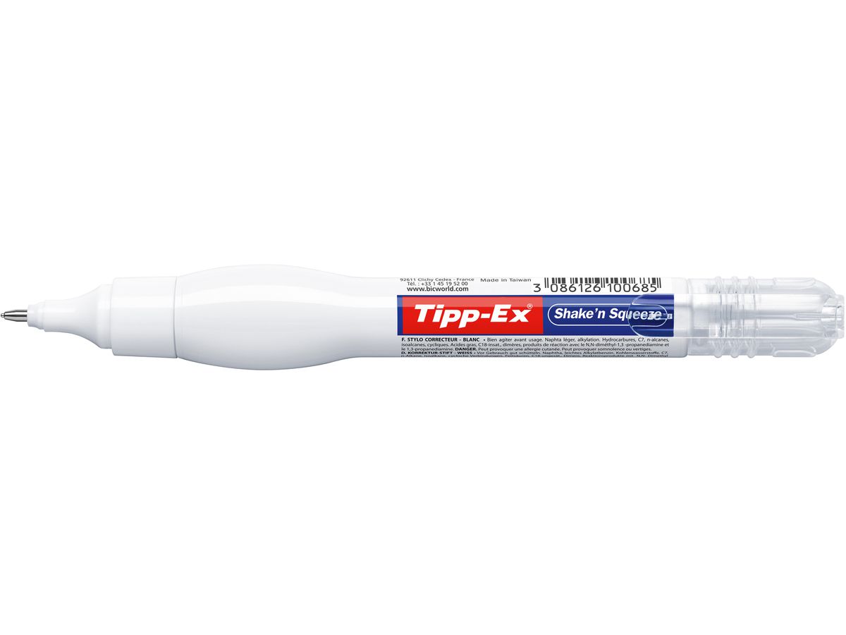 TIPP-EX Shake'n Squeeze 8ml 8022923 Korrekturstift, Blister weiss (3086126100746)