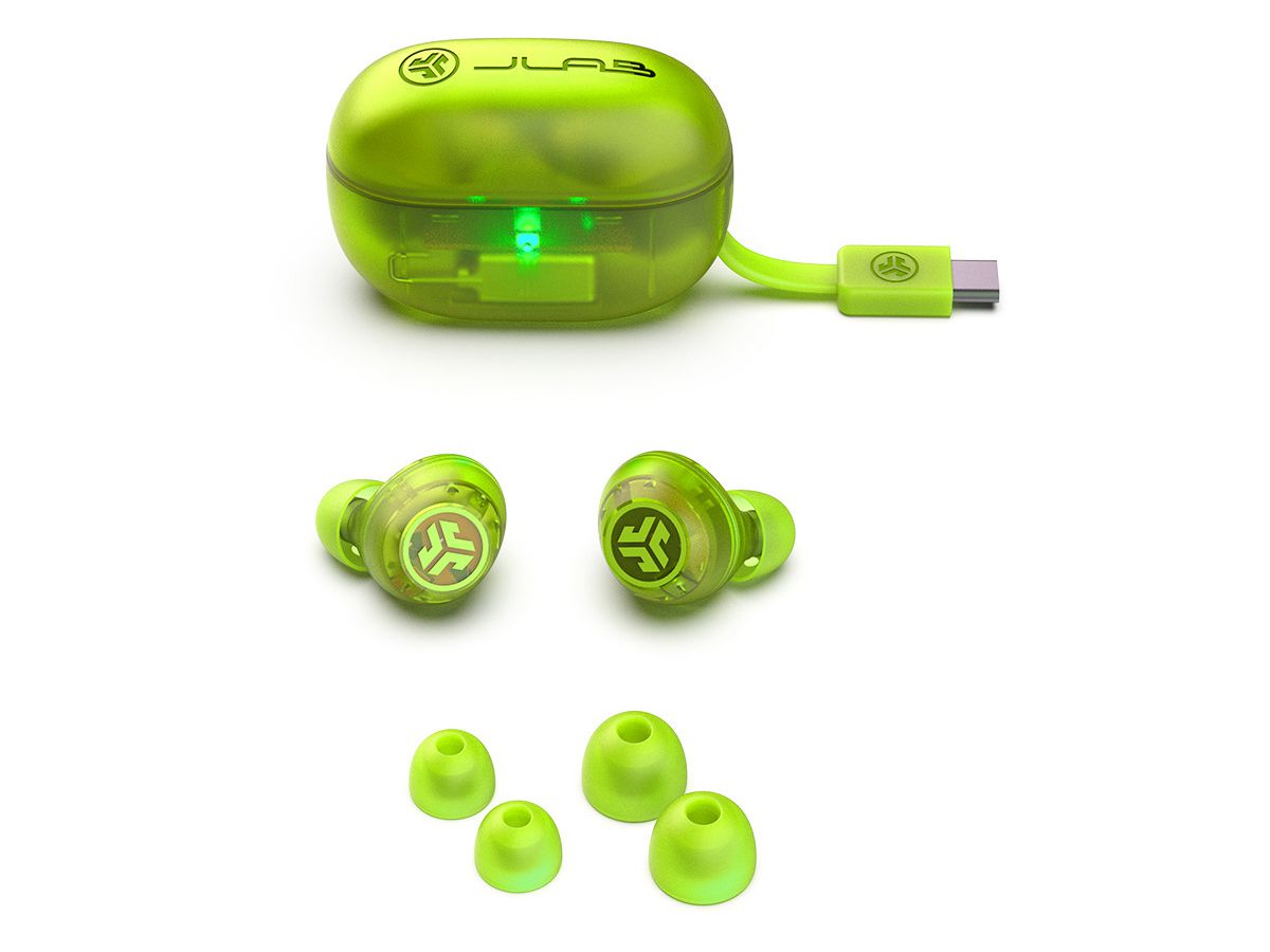 JLAB Go Pop ANC Earbuds IEUEBGOANCRTRAGRN124 True Wirel.Transp.Neon Green (0810119072955)