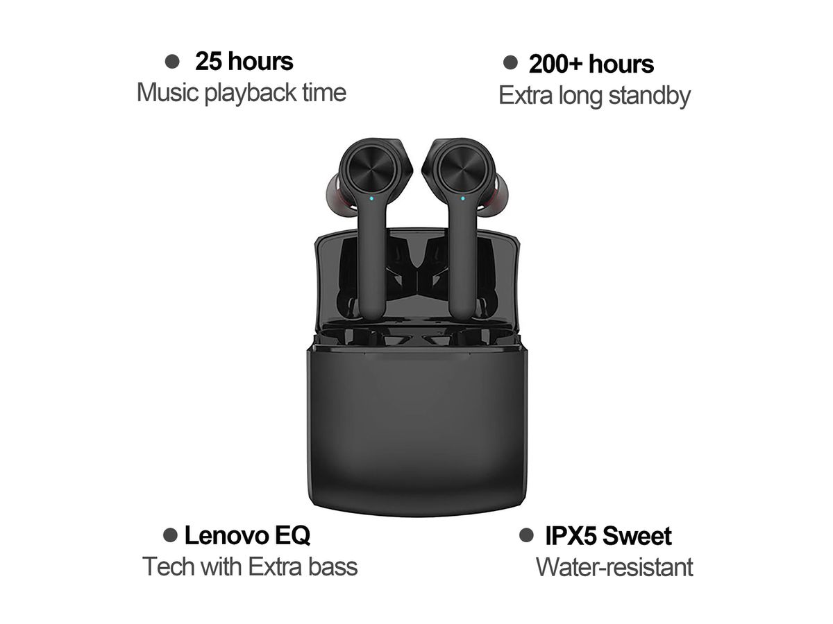 LENOVO Earbuds HT20 black HT20-BK (6970648211943)