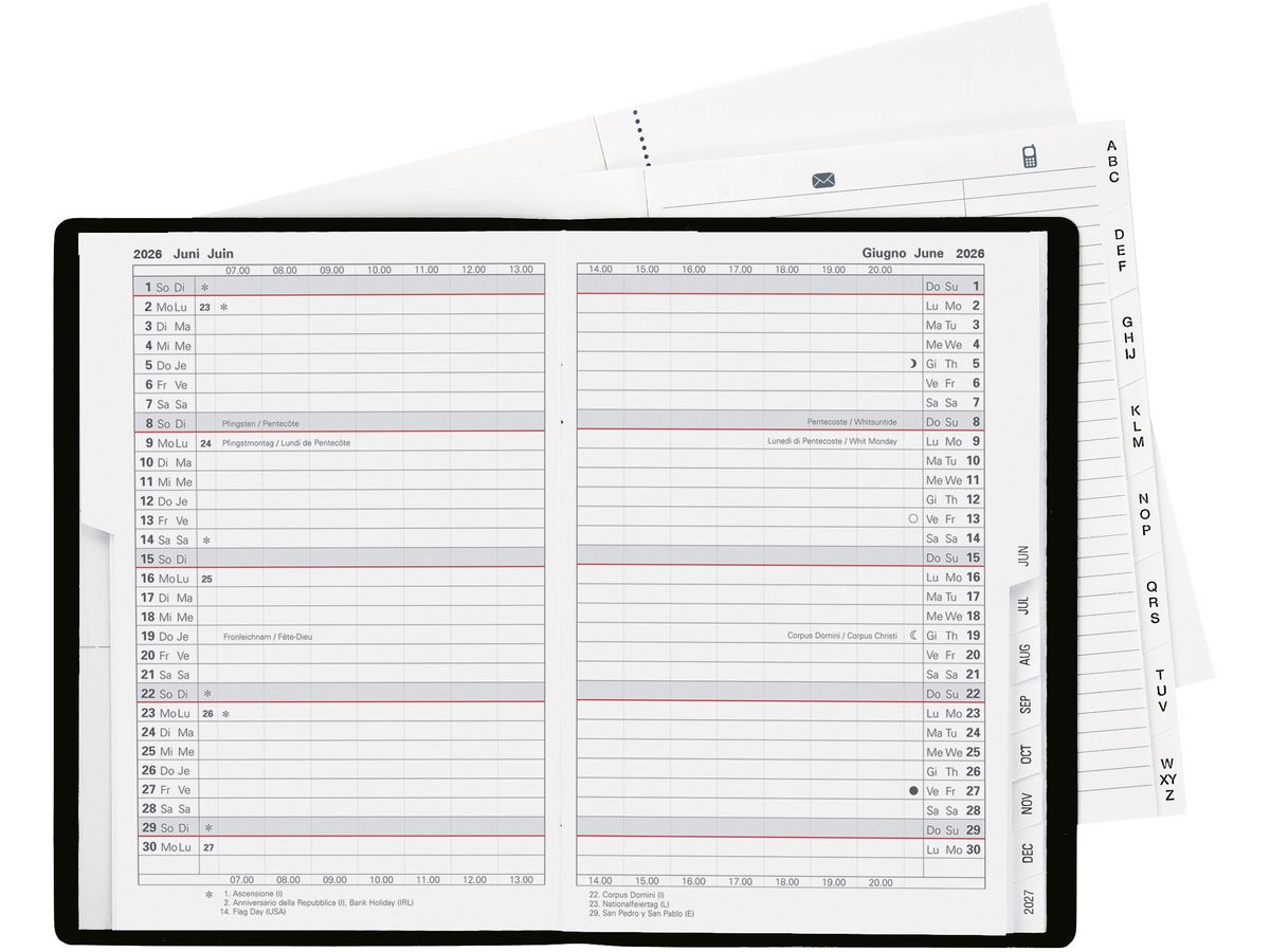 BIELLA Agenda Istanbul 2026 855612020026U 1M/2P noir ML 10.6x15.3cm (7611365526987)