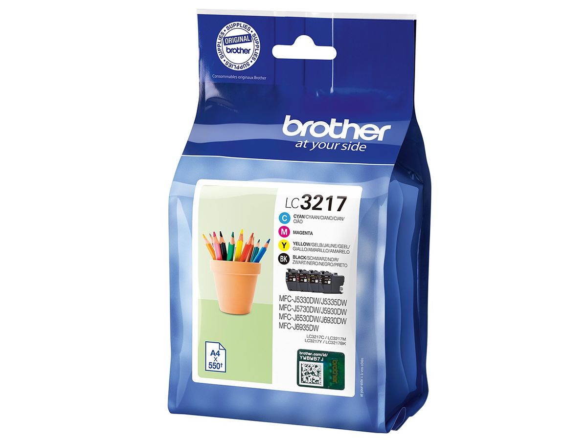BROTHER Valuepack encre CMYBK LC-3217VAL MFC-J6530DW 550 pages (4977766779142)