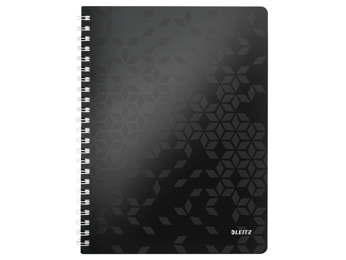LEITZ Collegeblock WOW PP A4 4637-00-95 noir ligné (4002432121304)
