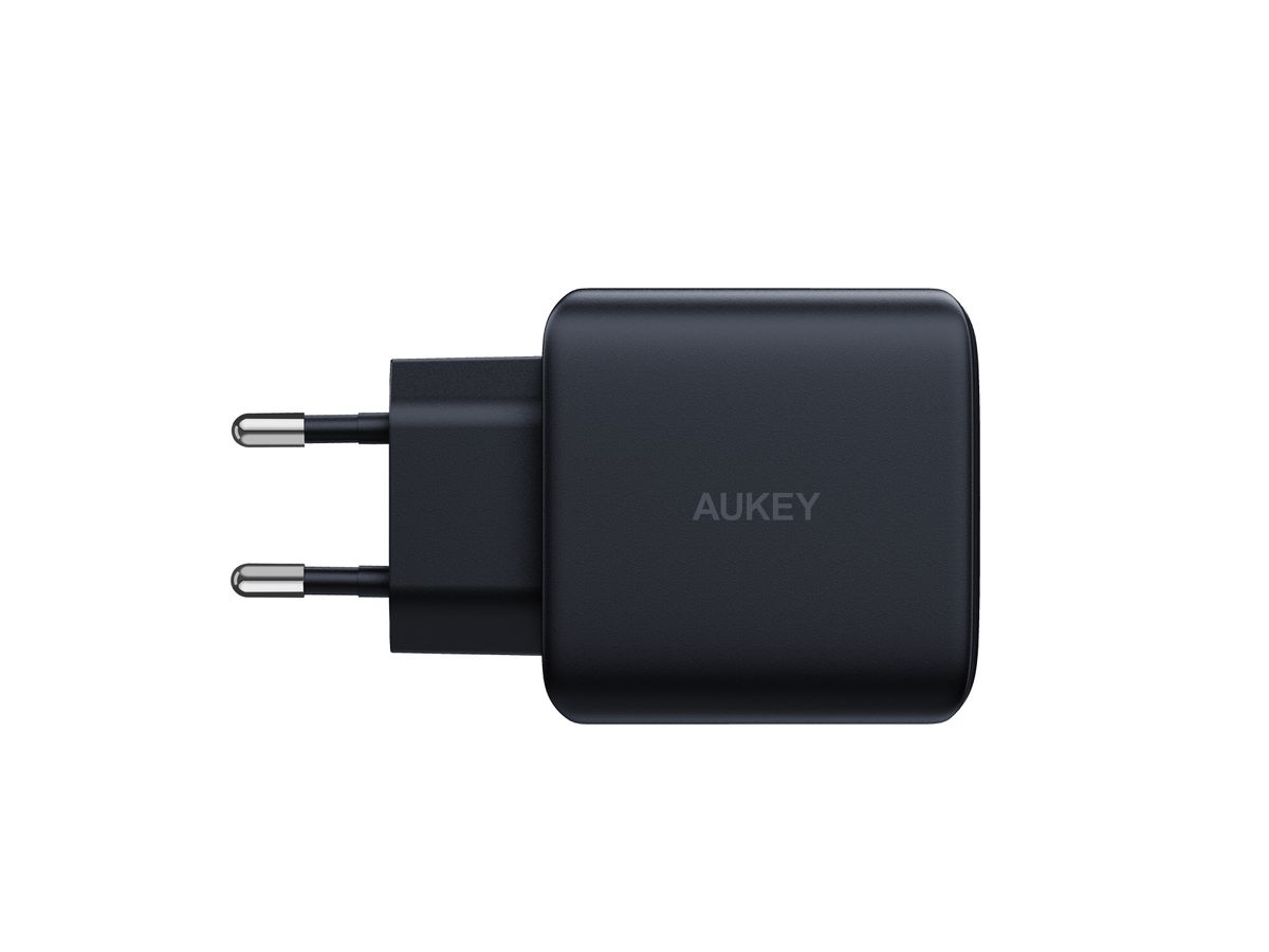 AUKEY Omnia II Dual 45W GaN PD PA-B4T BK 2-Port USB-C Wall Charger B. (0689323787500)