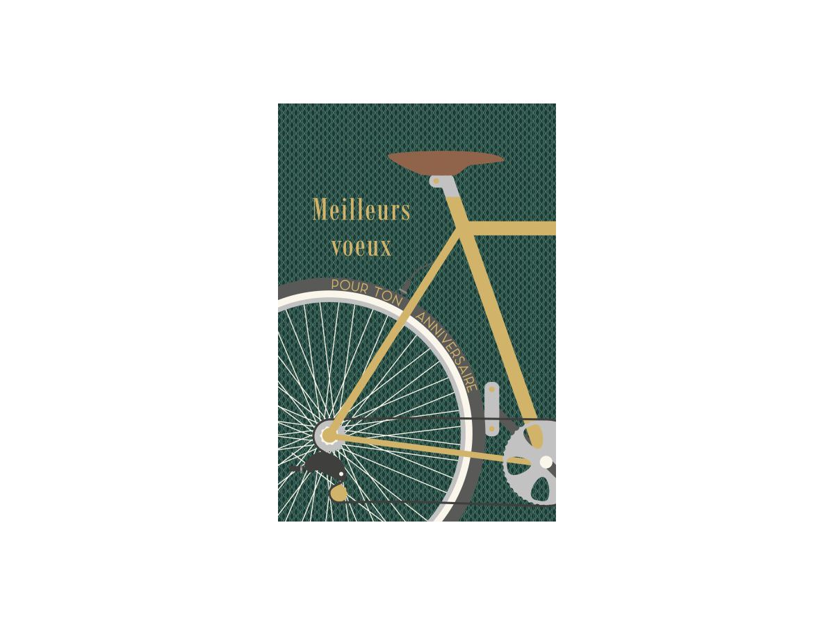 ABC Carte d'anniversaire FR B6 53064 Vélo (7611119275635)