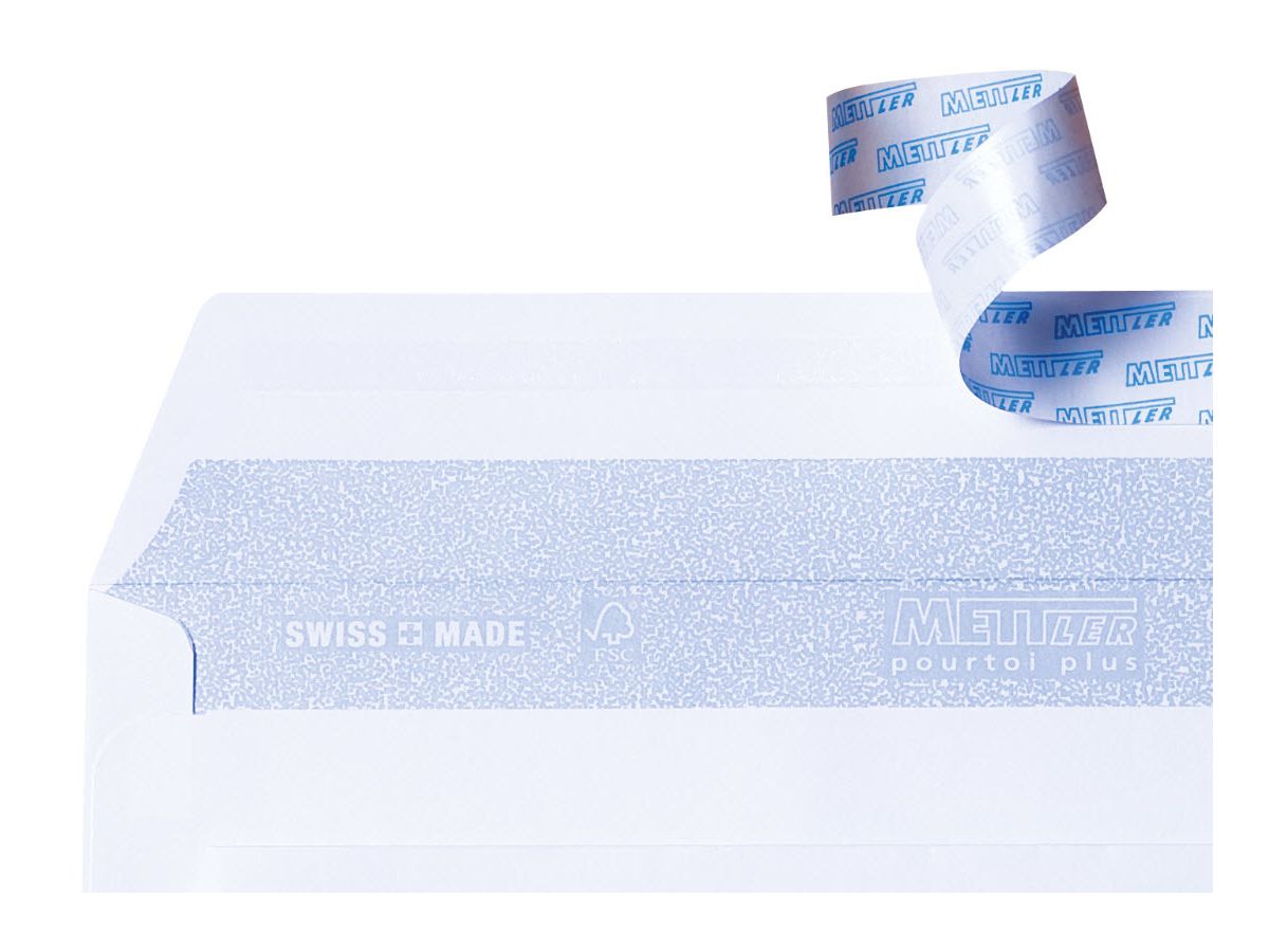 METTLER Enveloppe sans fenêtre C5 8066-100-S30 100g, blanc, colle 30 pcs (7640126062938)