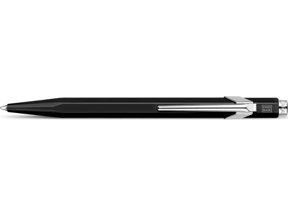 CARAN D'ACHE Stylo à bille 849 Metall 849.028 noir, refill., écriture noire (7610186029066)