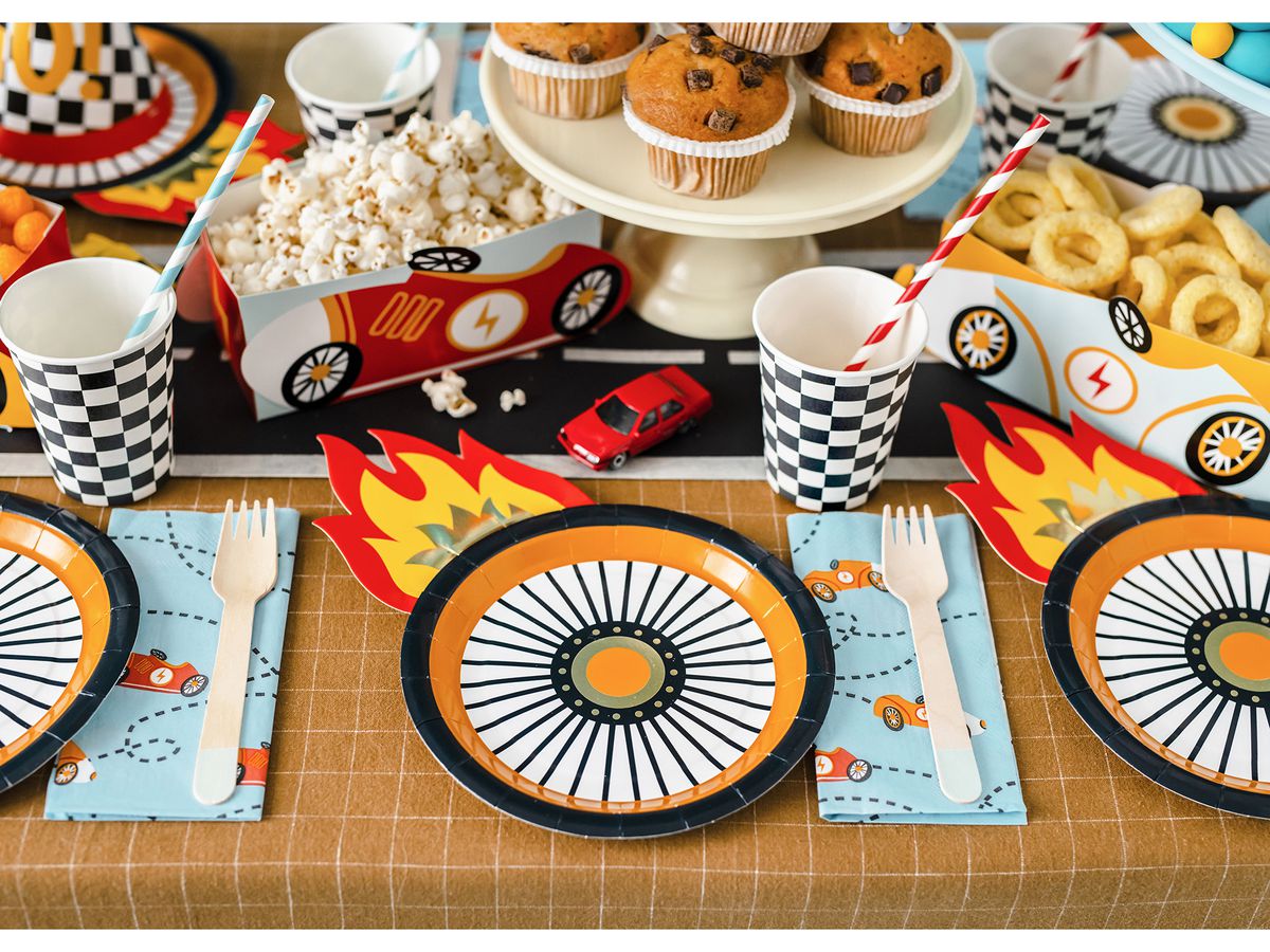 PARTYDECO Serviettes 33x33cm SP33-96 Voitures 12 pièces (5904555027565)