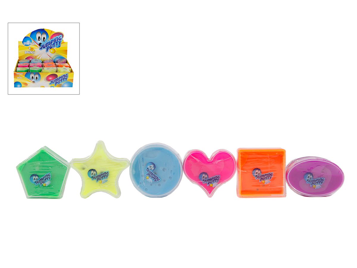 ROOST Knete Jumping mit Augen 620451 div. Farben Neon ass. (8713219266618)