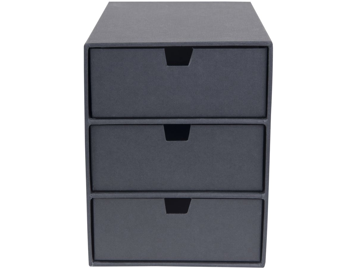 BIGSO BOX OF SWEDEN Cassettiera Ingrid 15751600 3 scomp., grigio scuro (7330061973566)