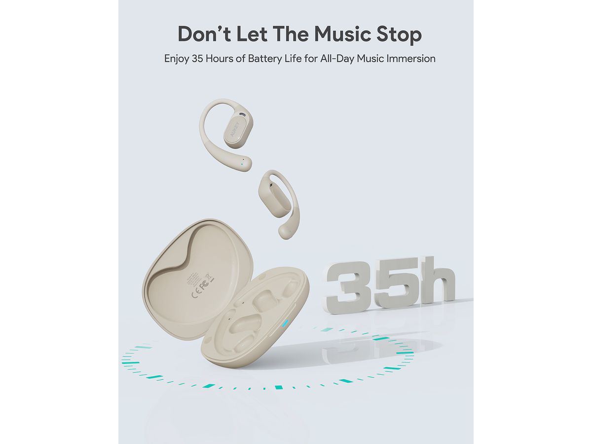 AUKEY Sports Fit Open-Ear TWS EP-S1 WH White (0689323787906)