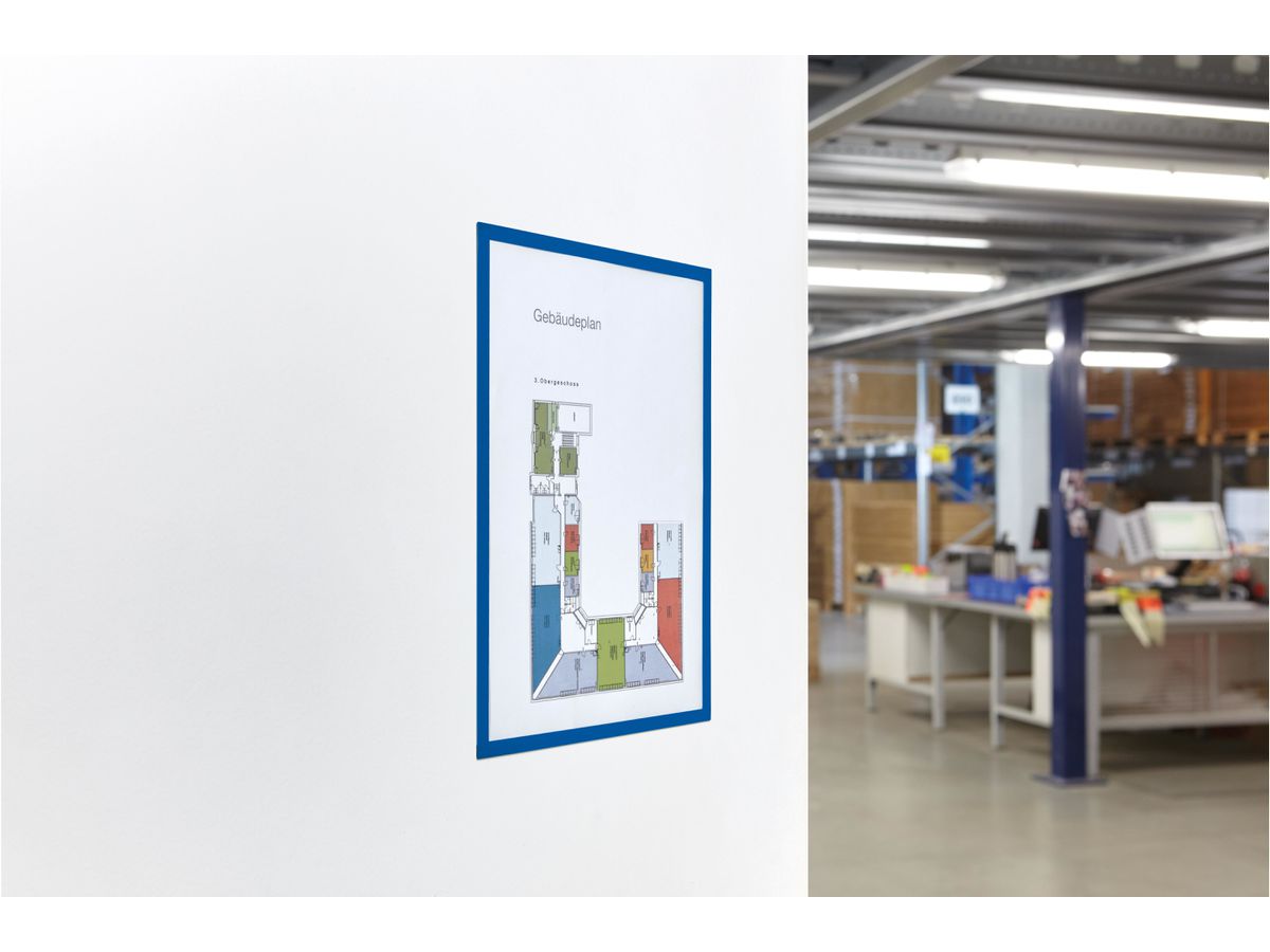 MAGNETOPLAN Cadre aimant magnetofix A4 1130303 bleu 5 pcs. (4013695013657)