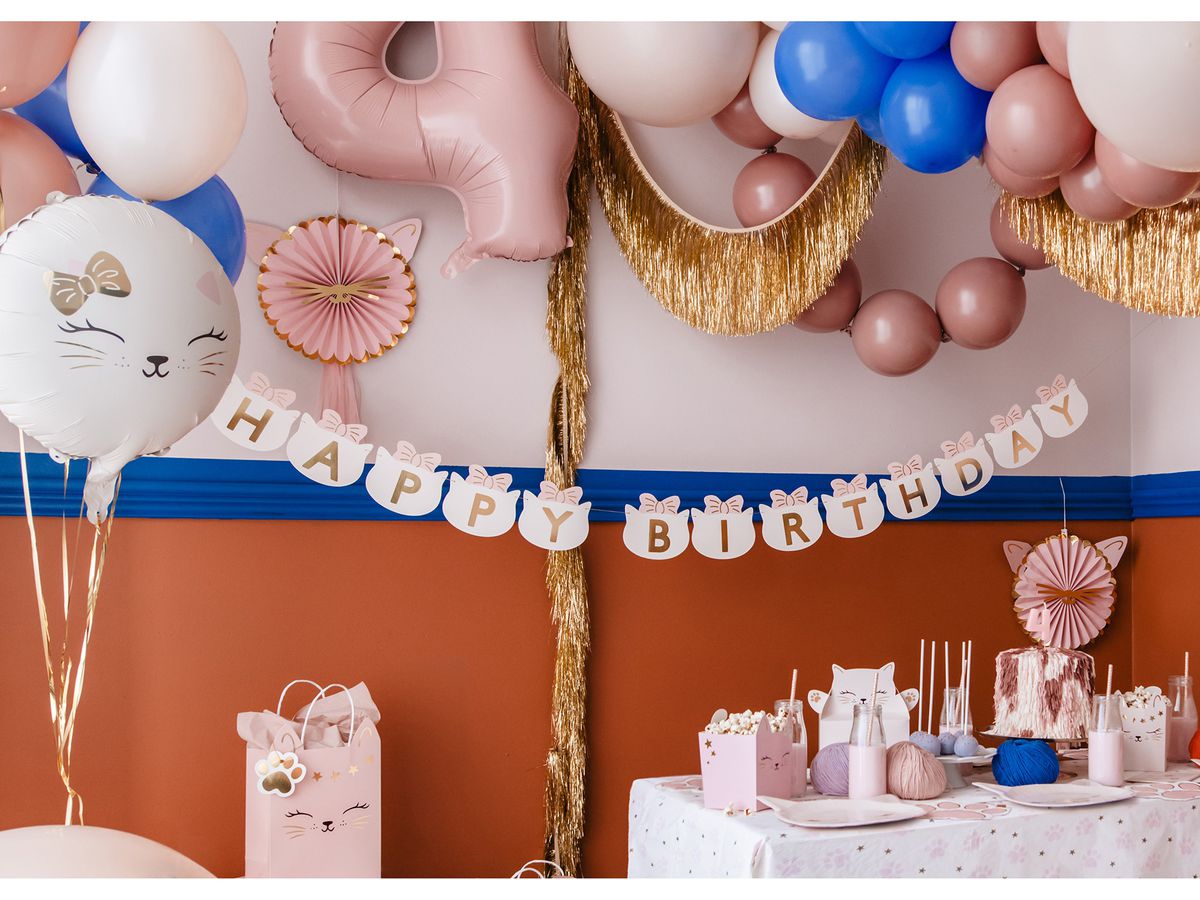 PARTYDECO Guirlande Happy Birthday 2.8m GRL113 Chatons (5904555041172)
