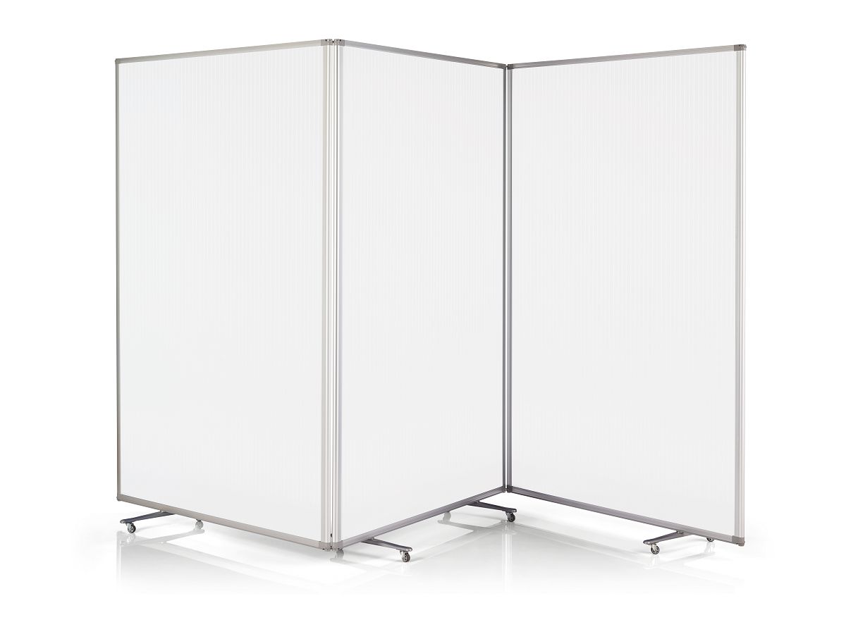 MAGNETOPLAN Divisorio mobile large 1112051 trasp., 3-sel. 3610x1800mm (4013695063782)