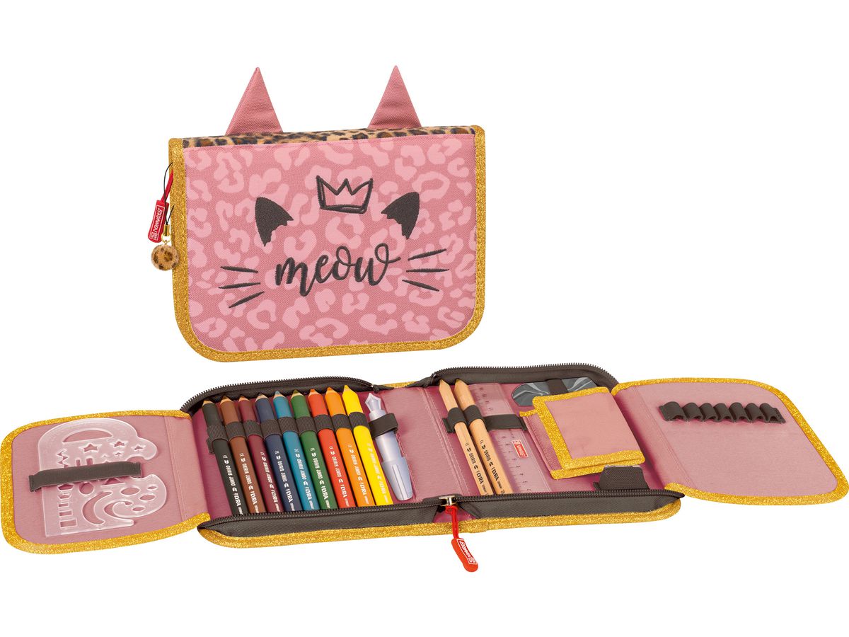 BRUNNEN Trousse Sweet Wild Cat 1049120942 19.5x13.5x3.5cm (4061947066364)