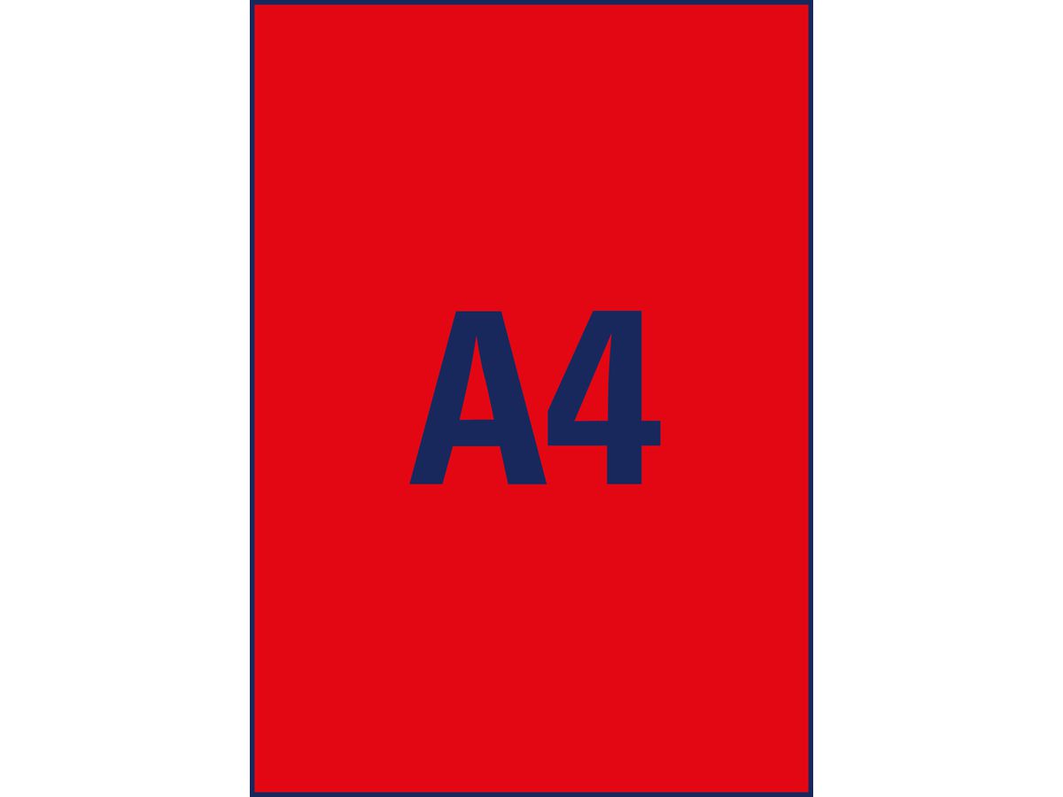 AVERY ZWECKFORM Etichette 210x297mm L6005-25 rosso, non perm. 25pz./25fl. (4004182608463)
