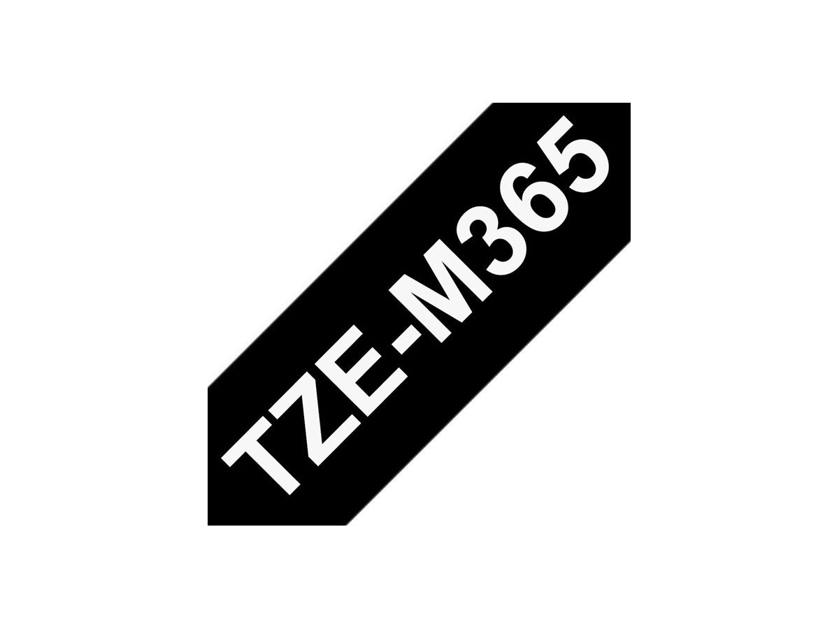 PTOUCH Ruban laminé mat blanc/noir TZE-M365 PT-D800W/D900W 36mm (4977766808071)