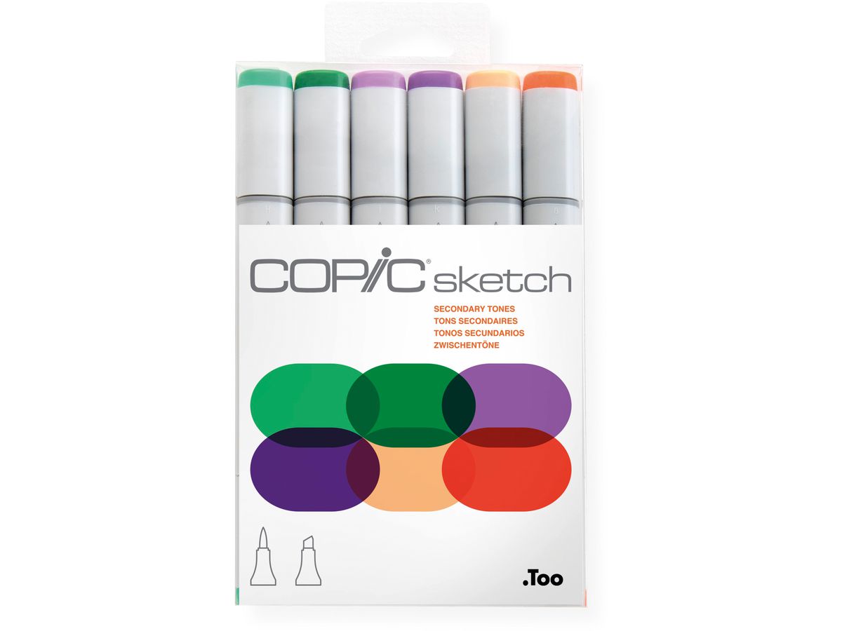 COPIC Marker Sketch 21075663 Set Secondary Tones, 6 Stück (4511338052655)