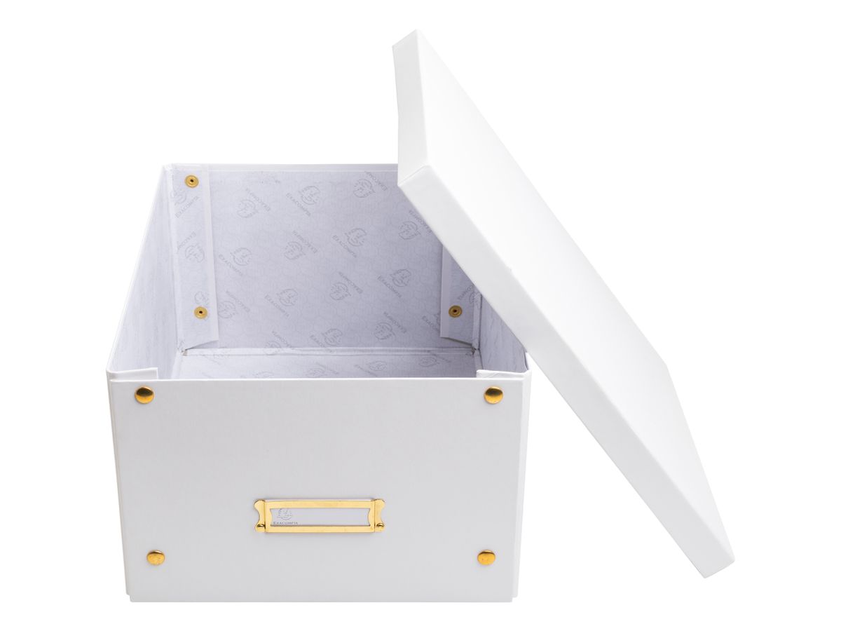 EXACOMPTA Scatola portaoggetti Neo Deco 62358E bianco, A4+ 27x36x19cm (3130630623588)