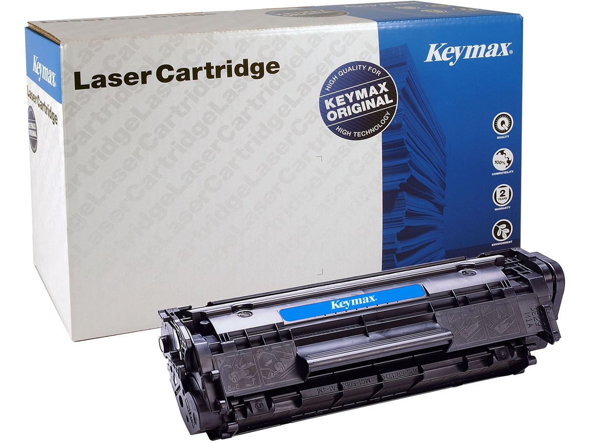 KEYMAX Cartouche CLR noir Q2612AKEY pour HP LJ 1010 2000 pages (4016807287205)