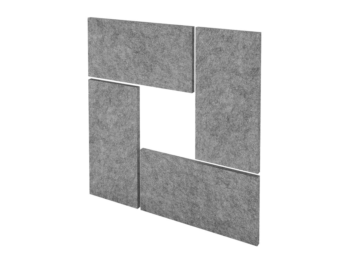 APOLLO Panneaux muraux acou. 65x33cm VAWP65/5 gris 4 pcs. (4032062177501)