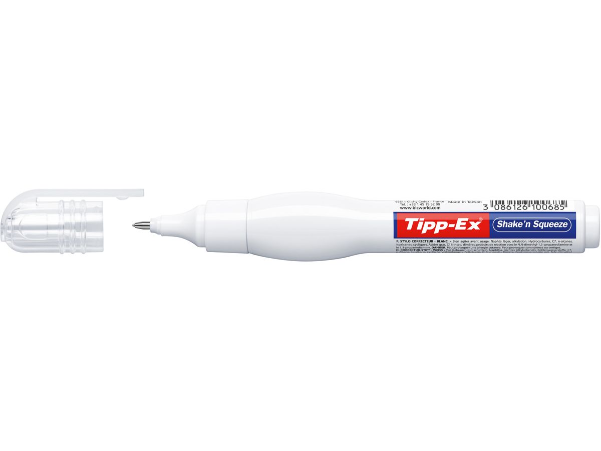 TIPP-EX Shake'n Squeeze 8ml 8024203 Korrekturstift, deckend weiss (3086126100685)