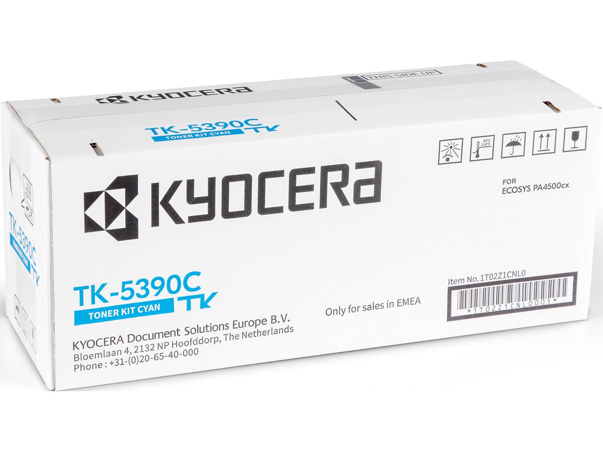 KYOCERA Cartouche toner cyan TK-5390C Ecosys PA4500cx 13'000 pages (0632983073568)