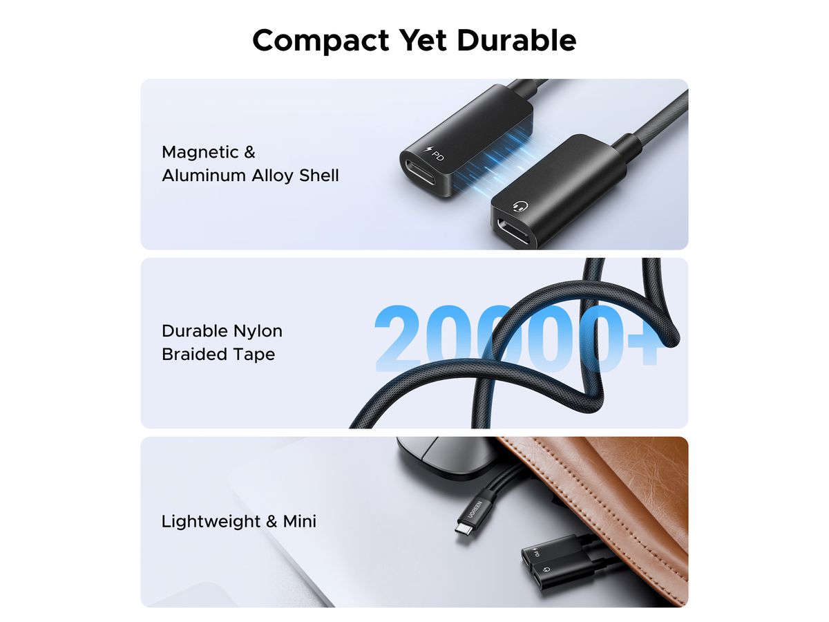 UGREEN Audio Adapter 2-in-1 45800 1xUSB-C In, 2x-USB-C Out (6941876248001)