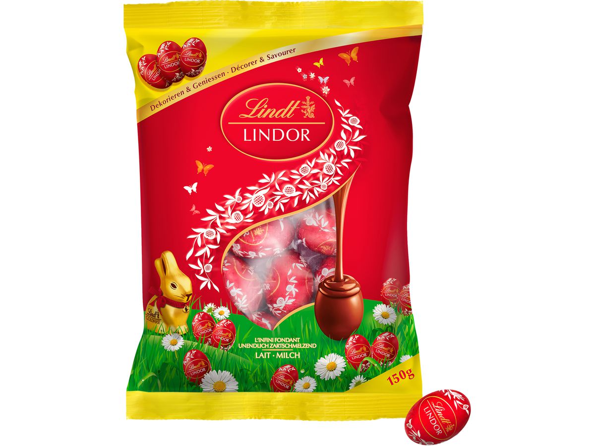 LINDT Lindor oeufs 659322 lait 150g (8003340093222)