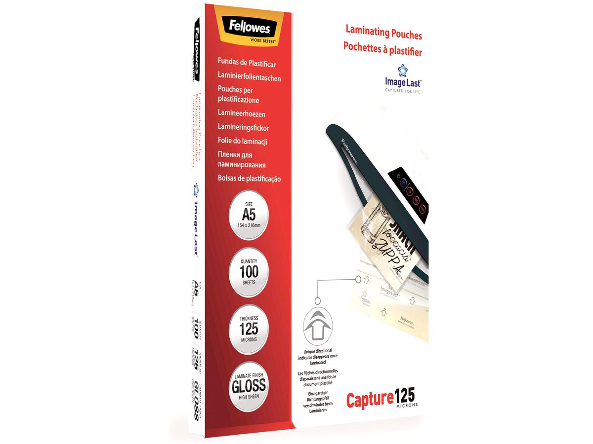FELLOWES Pochettes à plastifier A5 5307302 brillant, 125my 100 pcs. (0077511530739)