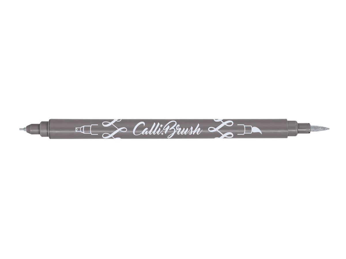 ONLINE Callibrush Pen Double Tip 2mm 19072/6 Grey (4014421190727)
