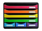 EXACOMPTA Box à tiroir Store-Box Mini 307798D noir/arc-en-ciel, 7 tiroirs (9002493423893)