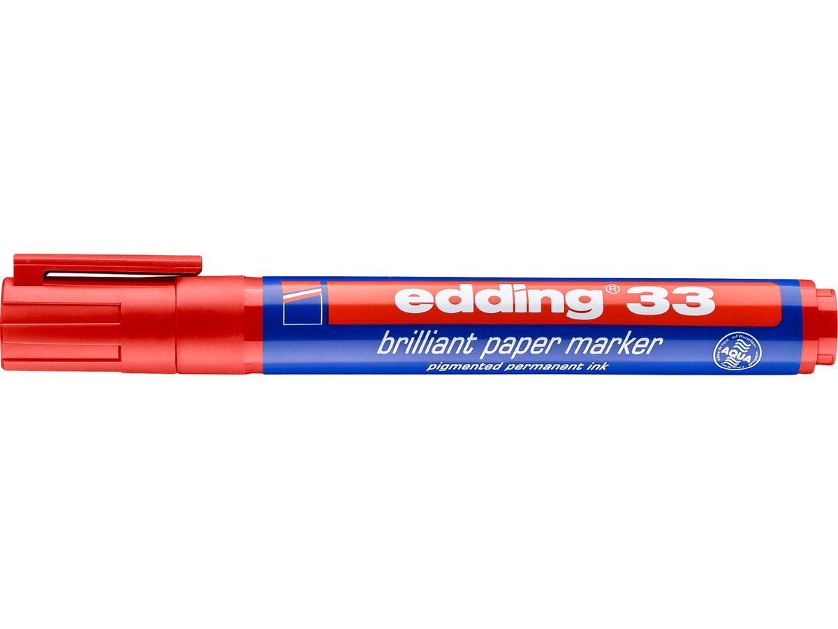 EDDING Marqueur permanent 33 33-2 rouge (4004764304868)