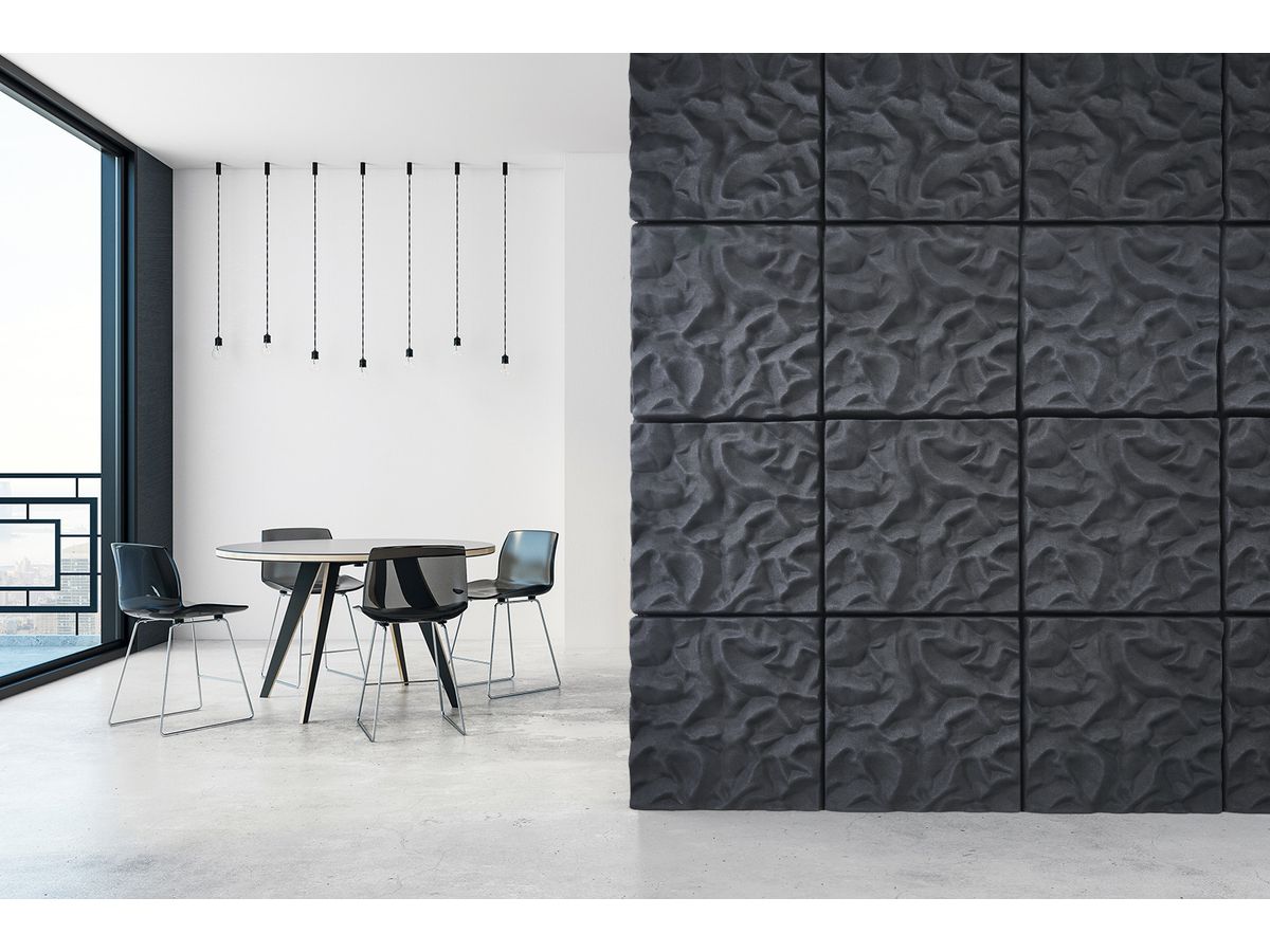 SUONO Wandelement 60x60x7.4cm 3511.U09.2682 SCULPTURE, schwarz 4 Stk. (7640439765854)