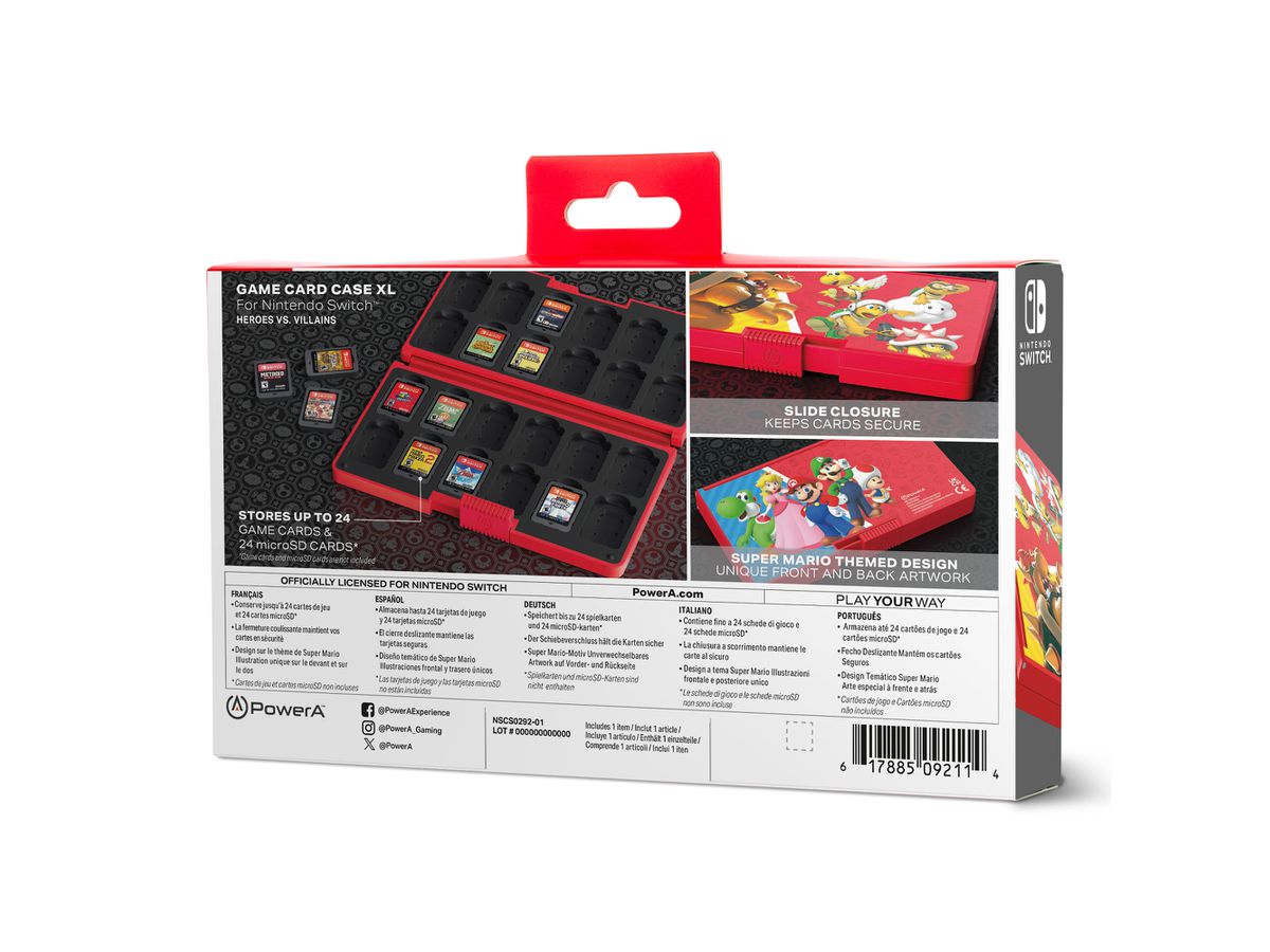 POWER A Card Case NSW Game XL NSCS0292-01 Heroes vs Villains (0617885092114)