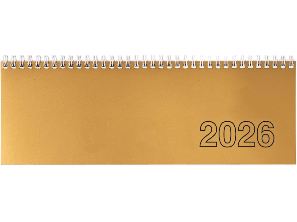 SIMPLEX Calendrier horizontal 2026 36221R11.26 1S/2P vieil or ML 30.7x10.5cm (7611468040878)