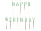 PARTYDECO Candele Happy Birthday SCS-13-102 verde chiaro (5904555067523)