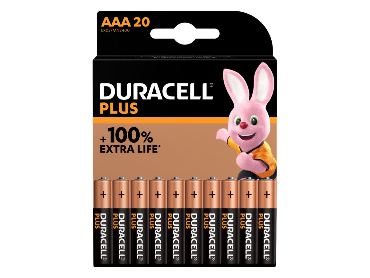 DURACELL Plus Power 4-020146 AAA/LR030 20 pezzi (5000394177178)