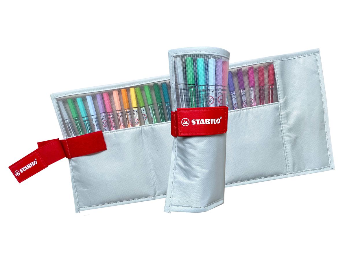 STABILO Rollerset point 68 1.1mm 6825-08-03CH 25 couleurs ass. gris pastel (4006381589284)