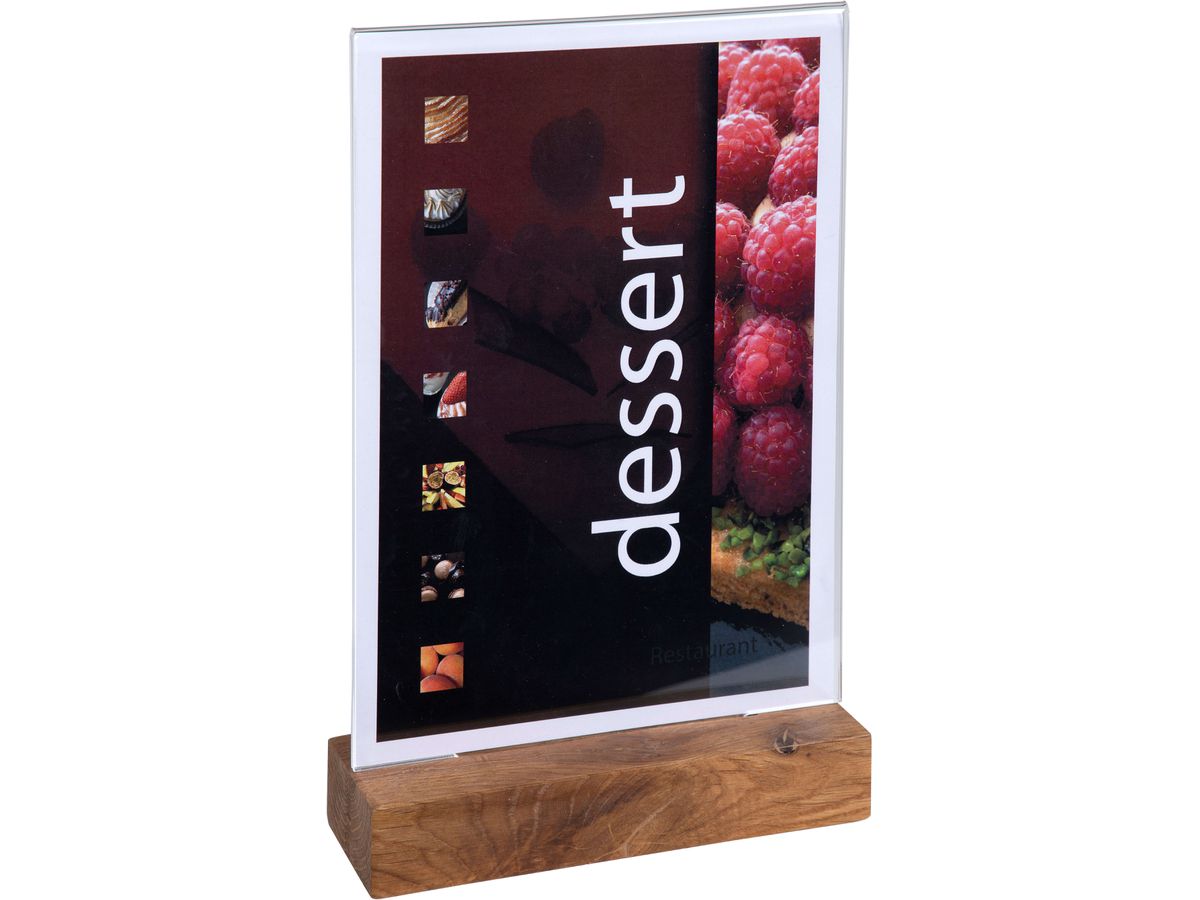 EXACOMPTA Supporto da tavolo A5 85258D trasparente, legno alto (9002493109391)