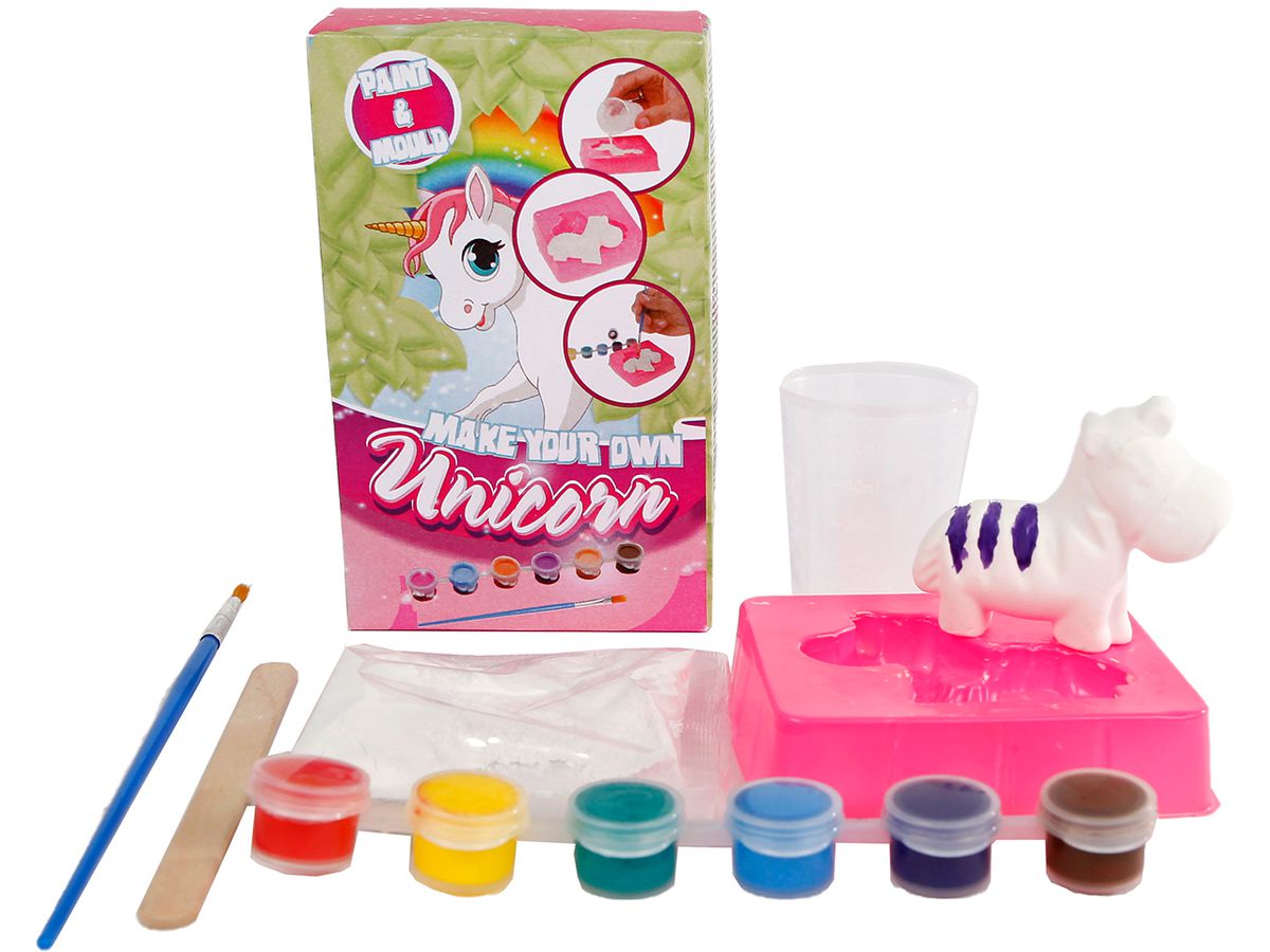 ROOST Gips-und Malset Einhorn 590184 inkl. Zubehör (8713219431740)