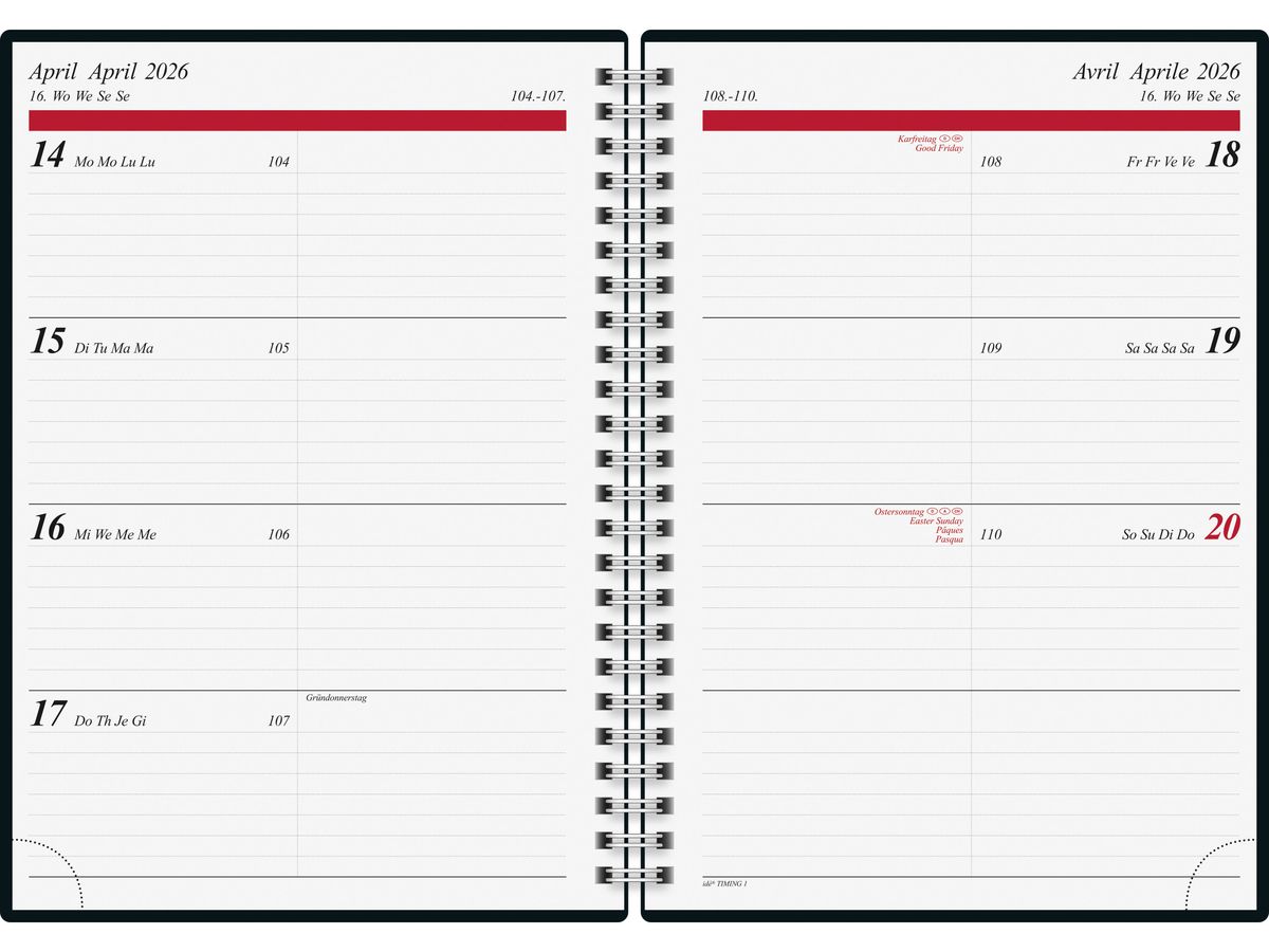 RIDOIDE Timing 1 Mountains 2026 7021807016.26 1S/2P ML 14.8x21cm (4003273790421)