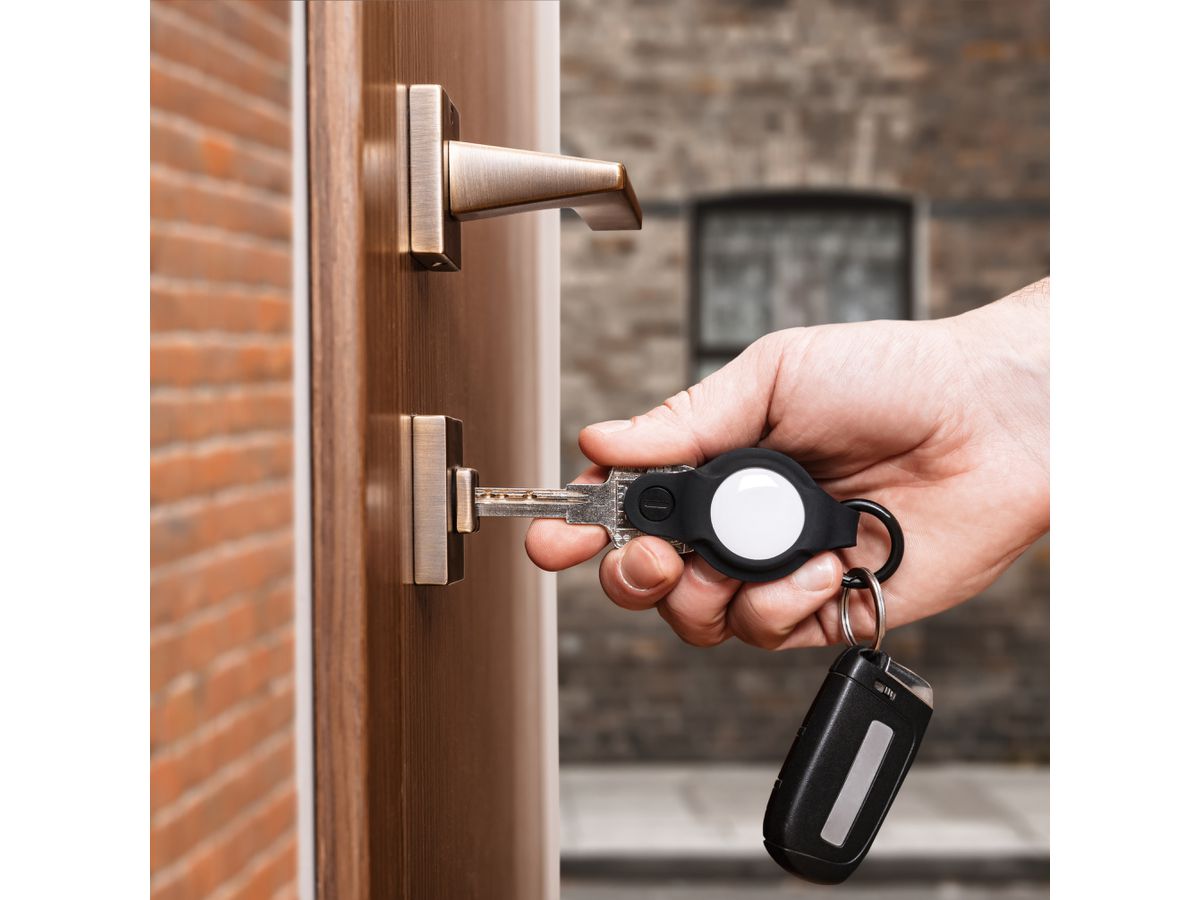 KEYSMART Air Flex Silicone KS041-BLK Key Holder for AirTag, Black (0810024053964)